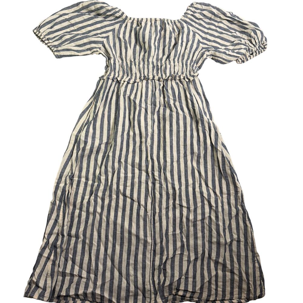 Universal Thread Women's Cream Striped Puff Short Sleeve Dress - Small - NWT
